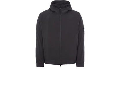 Stone Island 40927 Light Soft Shell-R E.Dye Technology In Recycled Polyester Jacket Black