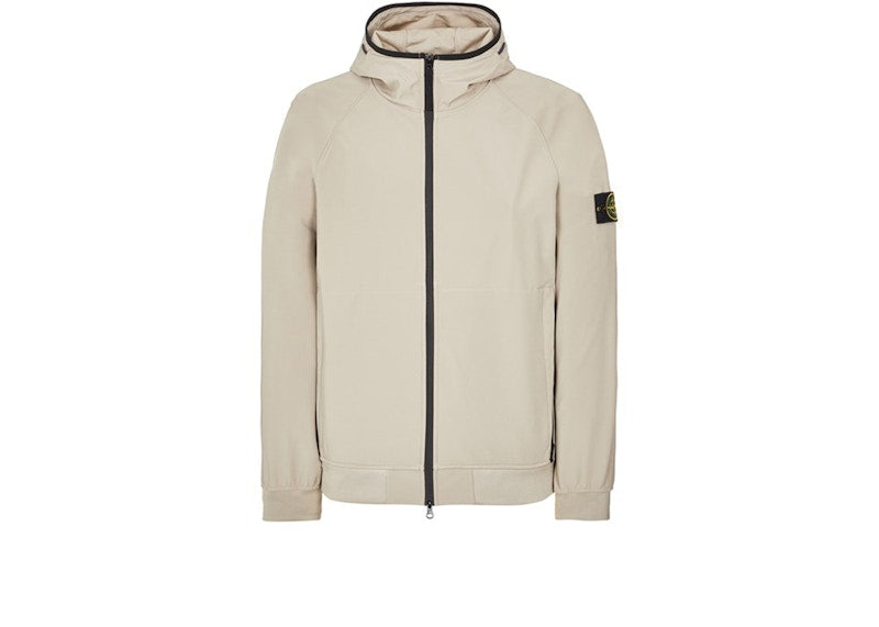 Stone Island 40927 Light Soft Shell-R E.Dye Technology In Recycled Polyester Jacket Dove Grey