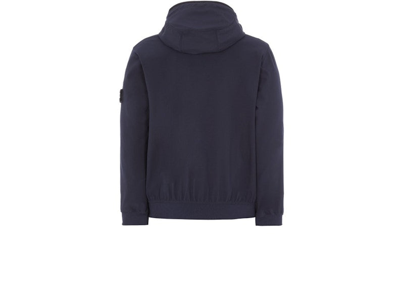 Stone Island 40927 Light Soft Shell-R E.Dye Technology In Recycled Polyester Jacket Navy Blue