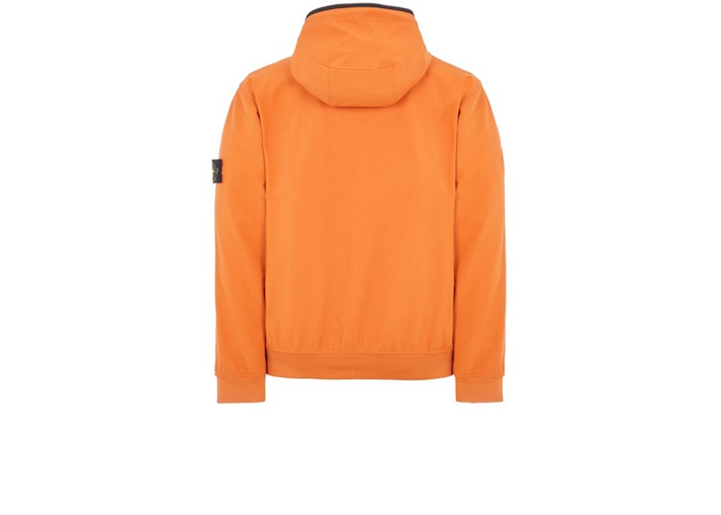 Stone Island 40927 Light Soft Shell-R E.Dye Technology In Recycled Polyester Jacket Sienna Brown