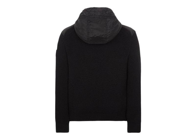 Stone Island 42730 Nylon Metal In ECONYL Regnerated Nylon + Primaloft-TC And Knit Jacket Black