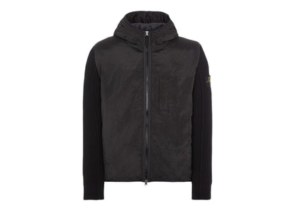 Stone Island 42730 Nylon Metal In ECONYL Regnerated Nylon + Primaloft-TC And Knit Jacket Black