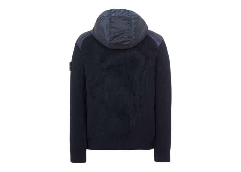 Stone Island 42730 Nylon Metal In ECONYL Regnerated Nylon + Primaloft-TC And Knit Jacket Blue