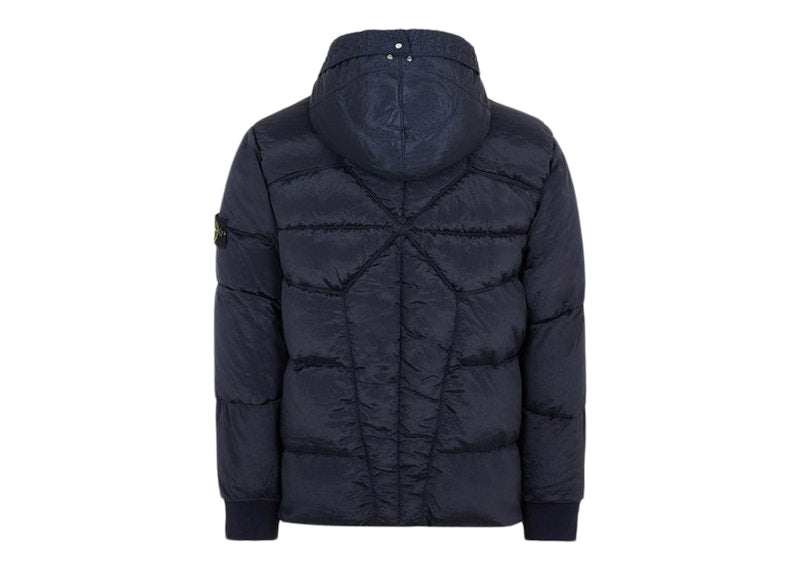 Stone Island 43619 Nylon Metal In ECONYL Regenerated Nylon Down Jacket Blue