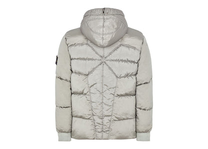 Stone Island 43619 Nylon Metal In ECONYL Regenerated Nylon Down Jacket Pearl Gray