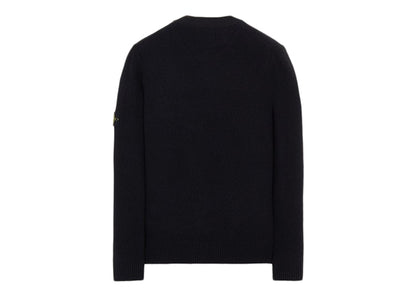Stone Island 523D2 Soft Cotton With Mix Fabric Knit Sweater Black