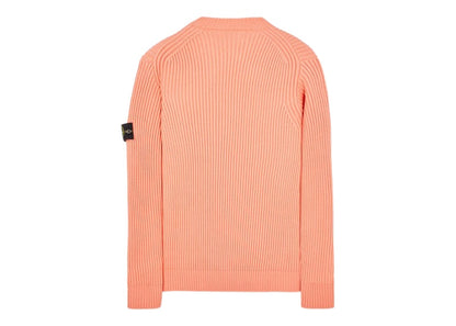 Stone Island 538C2 Full Rib Wool Knitted Sweater Peach