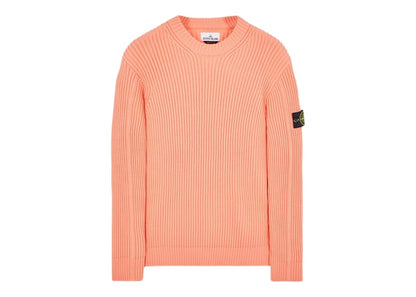 Stone Island 538C2 Full Rib Wool Knitted Sweater Peach