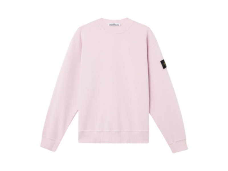 Stone Island 6100021 Heavy Fleece 53% Organic Cotton Crewneck Pink