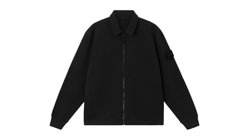 Stone Island 6100050 Cotton Wool Ghost Fleece Jacket Black