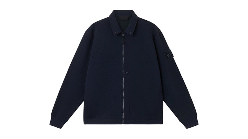 Stone Island 6100050 Cotton Wool Ghost Fleece Jacket Navy Blue