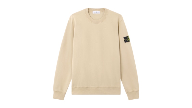 Stone Island 6100060 Organic Cotton Fleece Regular Fit Crewneck Sweatshirt Desert