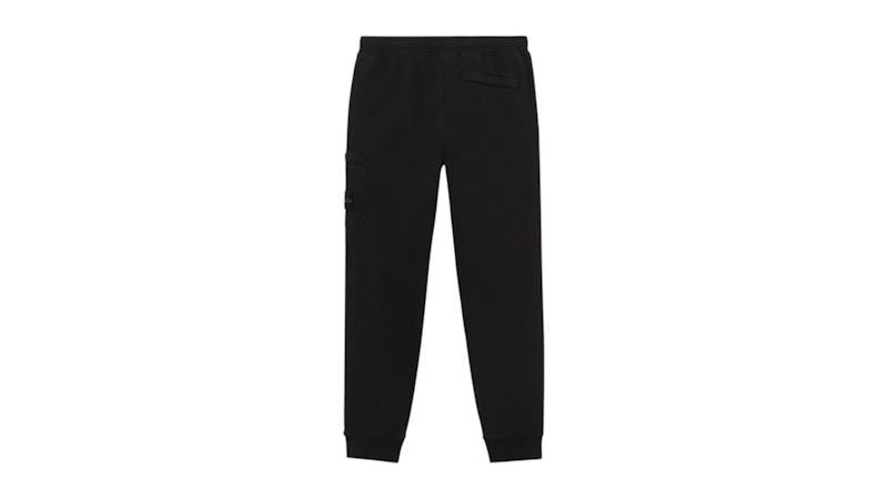 Stone Island 6200010 Organic Cotton Fleece Slim Fit Joggers Black
