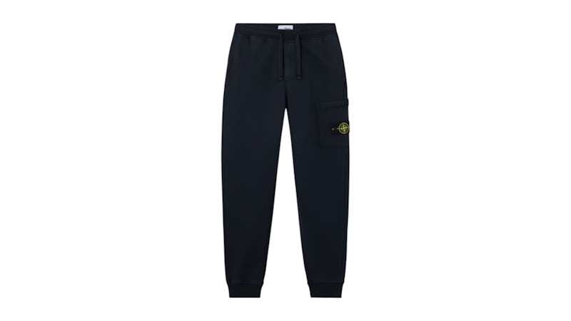 Stone Island 6200010 Organic Cotton Fleece Slim Fit Joggers Navy Blue