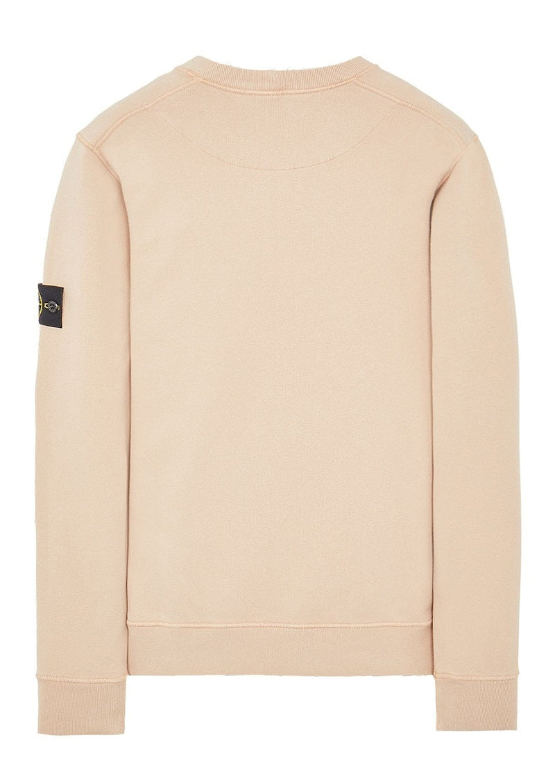 Stone Island 63020 Brushed Cotton Fleece Crewneck Antique Rose