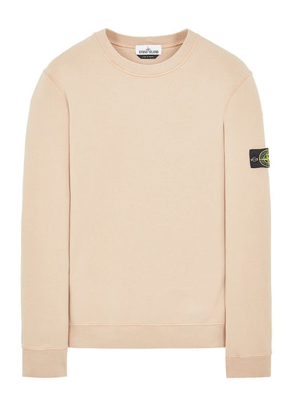 Stone Island 63020 Brushed Cotton Fleece Crewneck Antique Rose