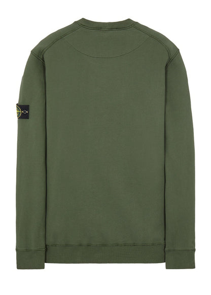 Stone Island 63020 Brushed Cotton Fleece Crewneck Sage