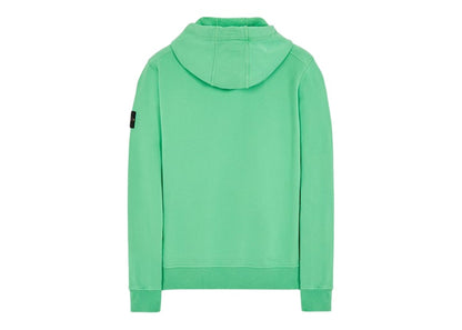 Stone Island 64120 Brushed Cotton Fleece Hooded Sweater Light Green