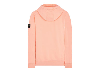 Stone Island 64120 Brushed Cotton Fleece Hooded Sweater Peach