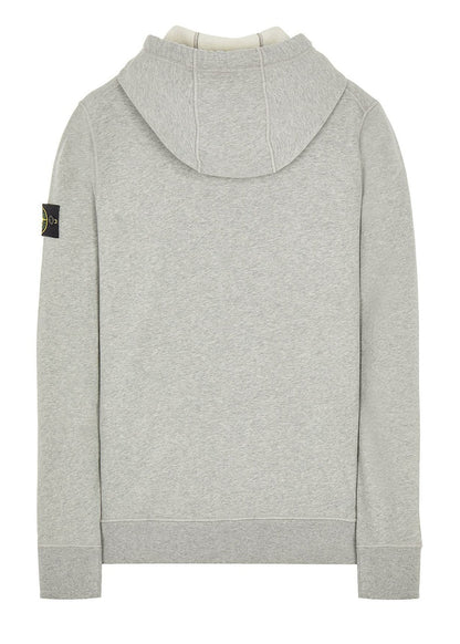 Stone Island 64120 Brushed Cotton Fleece Hooded Sweatshirt Dust