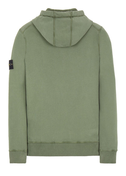 Stone Island 64120 Brushed Cotton Fleece Hoodie Sage