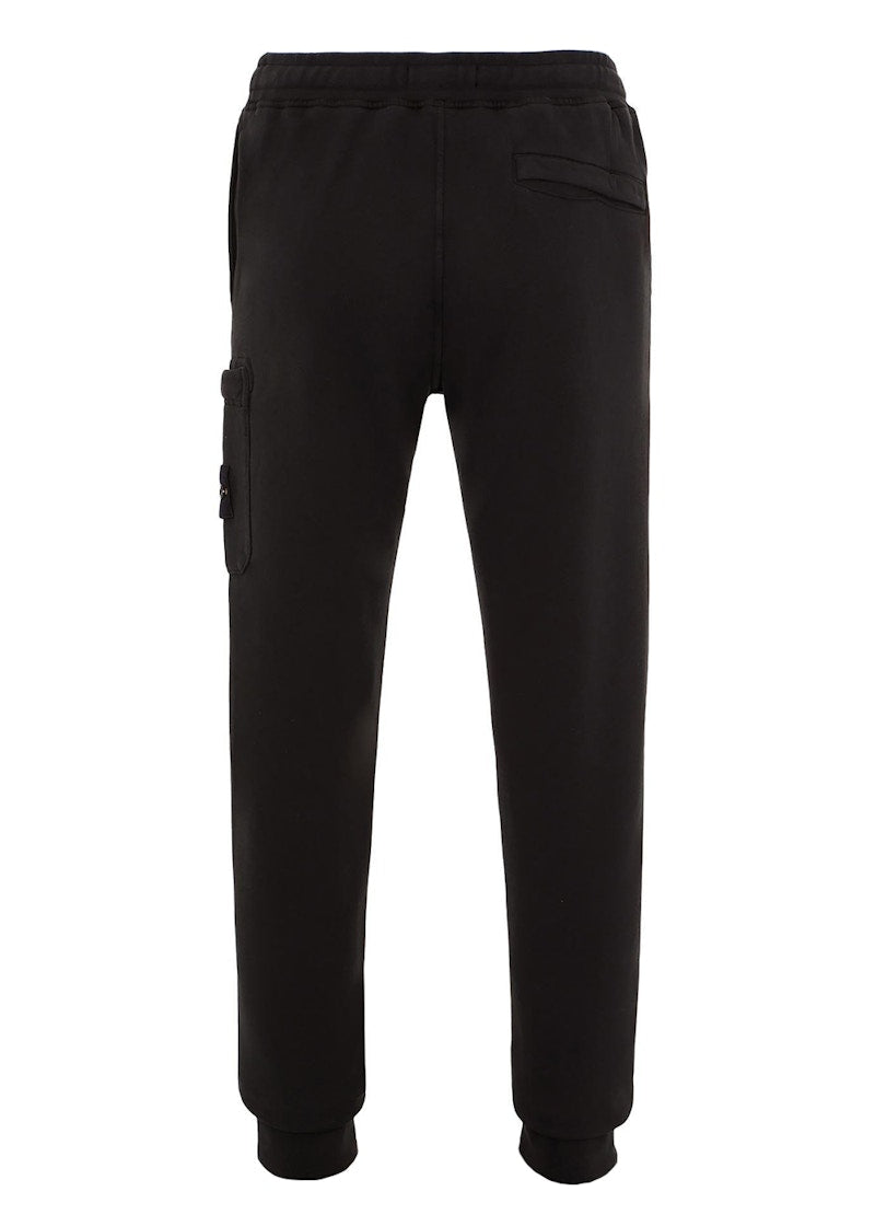Stone Island 64520 Brushed Cotton Fleece Slim Fit Sweatpant Black
