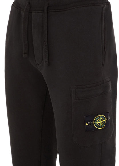 Stone Island 64520 Brushed Cotton Fleece Slim Fit Sweatpant Black