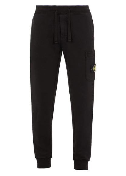 Stone Island 64520 Brushed Cotton Fleece Slim Fit Sweatpant Black