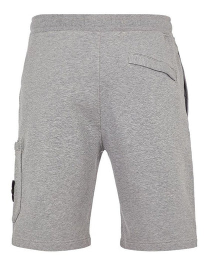 Stone Island 64651 Cotton Fleece Garment Dyed Shorts Dust