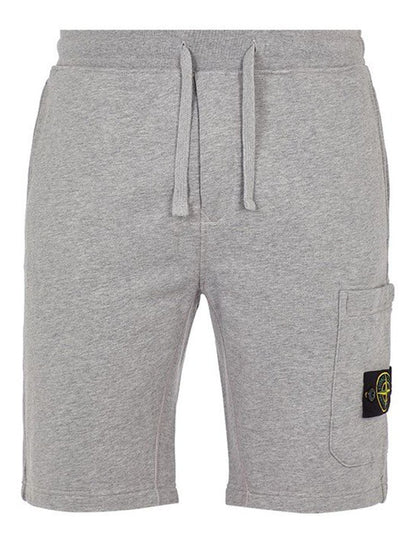 Stone Island 64651 Cotton Fleece Garment Dyed Shorts Dust