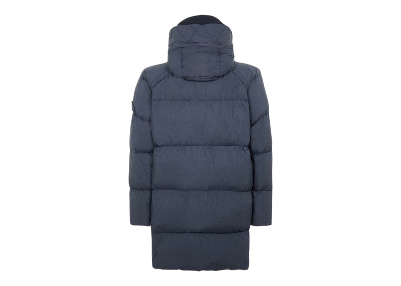 Stone Island 70123 Garment Dyed Crinkle Reps NY Down-TC Coat Blue