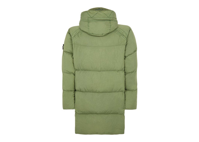 Stone Island 70123 Garment Dyed Crinkle Reps NY Down-TC Coat Olive Green