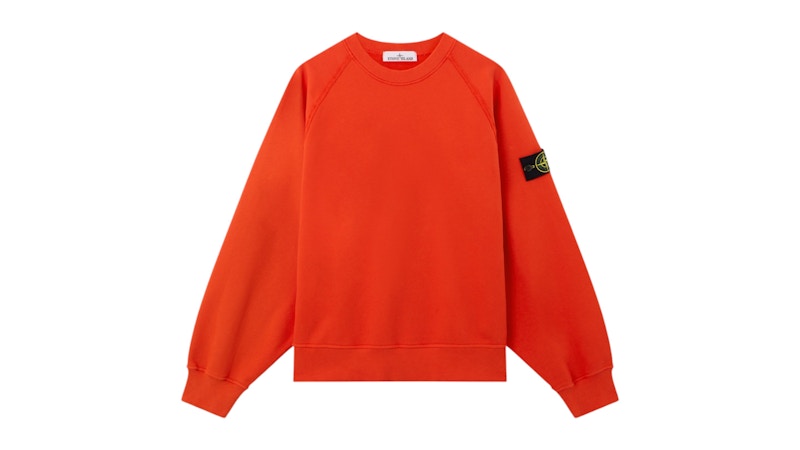 Stone Island Brushed Organic Cotton Fleece 6100022 Sweatshirt Scarlet