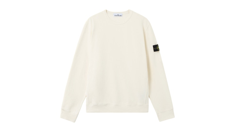 Stone Island Brushed Organic Cotton Fleece 6100028 Sweatshirt Ivory
