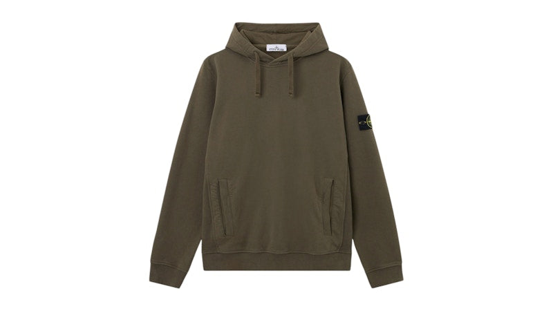 Stone Island Brushed Organic Cotton Fleece 6100029 Sweatshirt Military Green