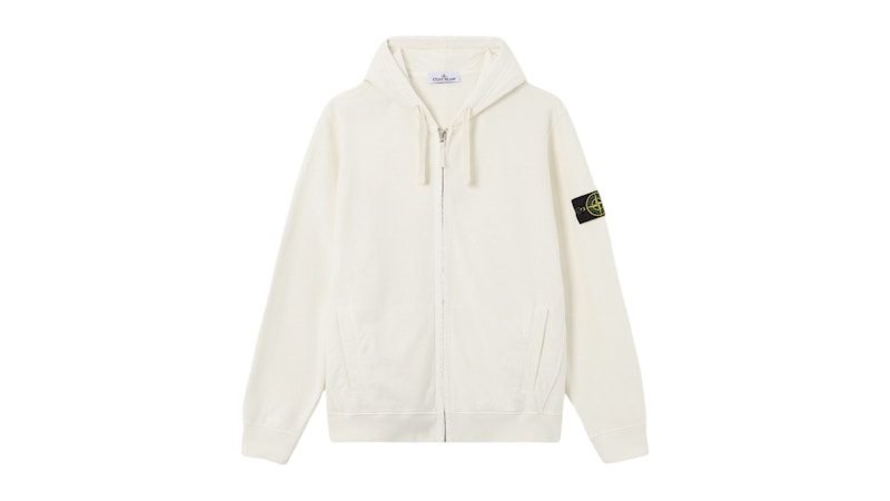 Stone Island Brushed Organic Cotton Fleece 6100067 Sweatshirt Ivory