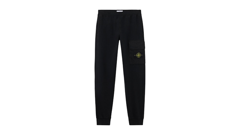 Stone Island Brushed Organic Cotton Fleece 6200003 Sweatpant Black