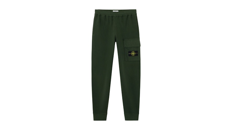 Stone Island Brushed Organic Cotton Fleece 6200003 Sweatpant Juniper