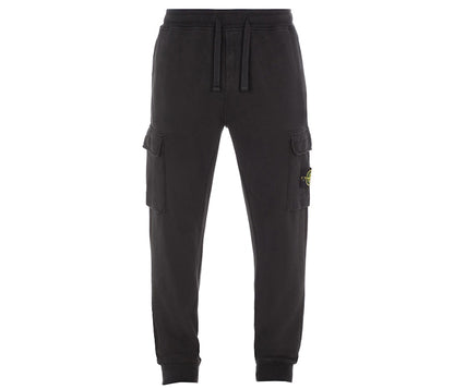 Stone Island Cargo Fleece Joggers Black