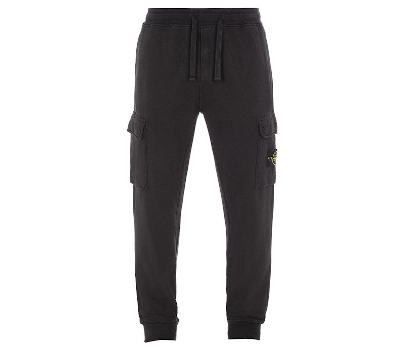 Stone Island Cargo Fleece Joggers Black