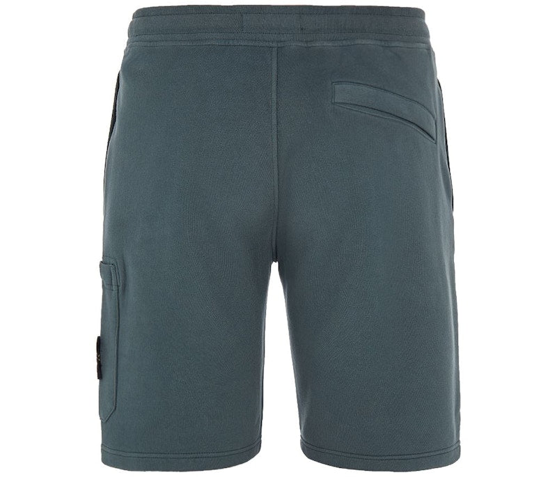 Stone Island Cargo Fleece Shorts Dark Teal Green