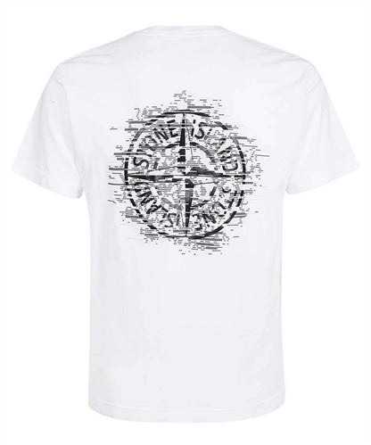 Stone Island Chest and Back Logo T-shirt White
