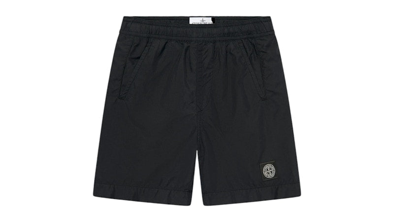 Stone Island Compass Logo Swim Shorts Black