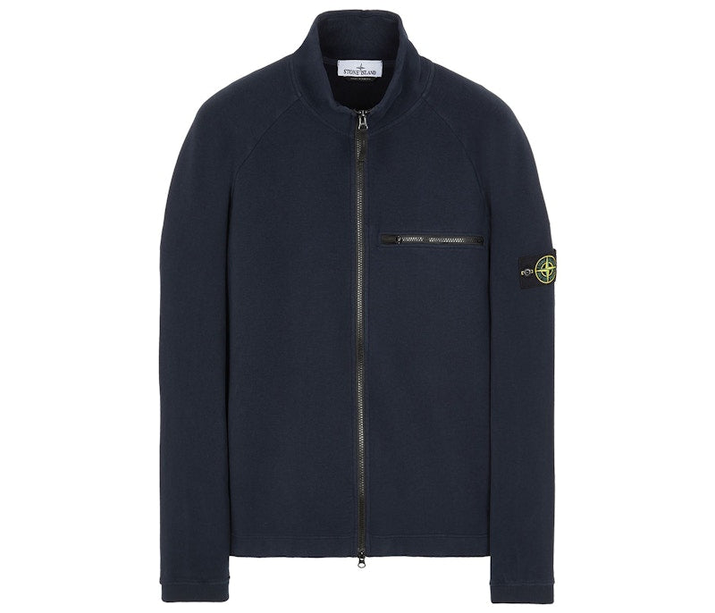 Stone Island Compass Patch Zip Jacket Blue