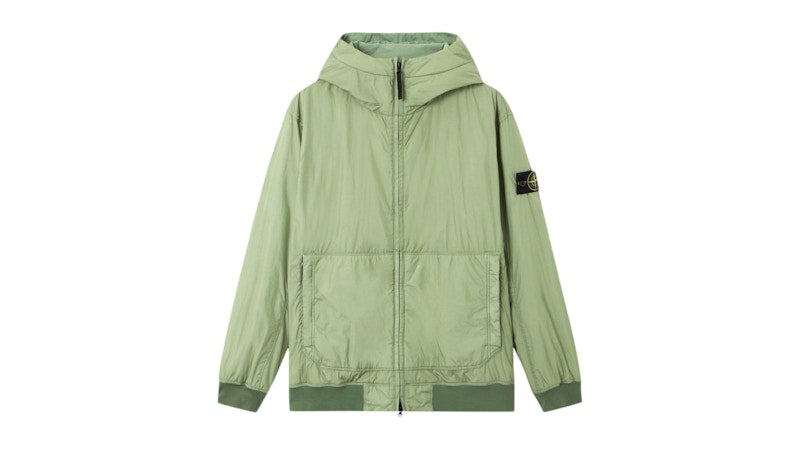 Stone Island Crinkle Reps Ny Recycled Nylon 4100013 Jacket Sage Green