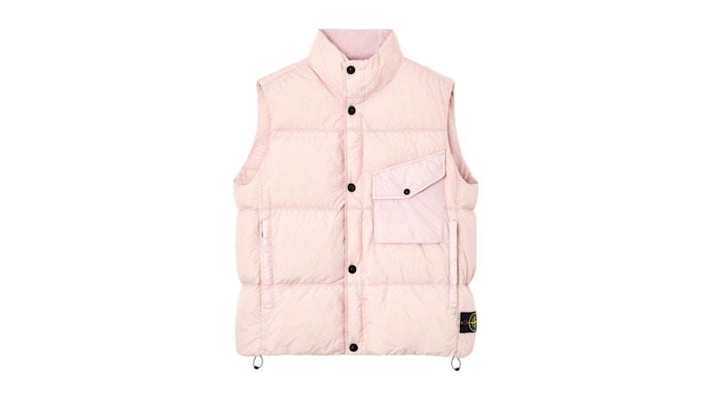 Stone Island Crinkle Reps Ny Recycled Nylon G100003 Vest Pink