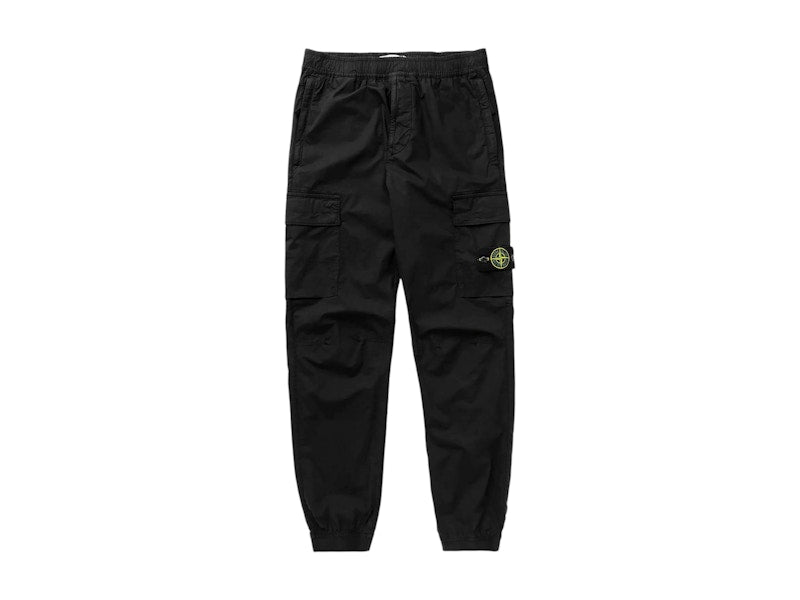 Stone Island Engineered Knees Cargo Pants Black