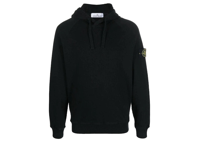 Stone Island Felpa Logo Patch Hoodie Black