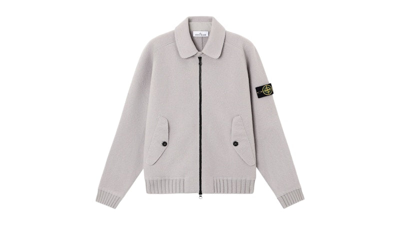 Stone Island Felted RWS Wool 5100060 Jacket Pearl Grey