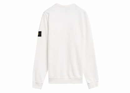 Stone Island Fleece Garment Dyed Crewneck White